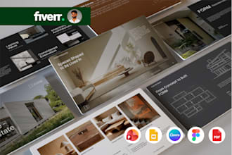 design luxury real estate pitch deck, memorandum brochure, and presentation