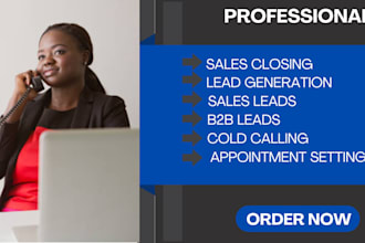 be your commission based sales closer sales representative genereate b2b leads