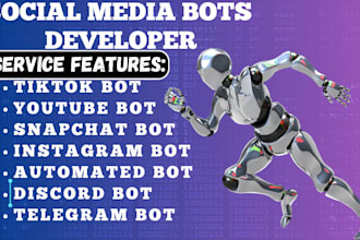 develop custom api bots for instagram telegram and tiktok api bot auto reply bot