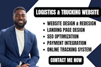 design logistics website trucking website cargo, freight, transport website