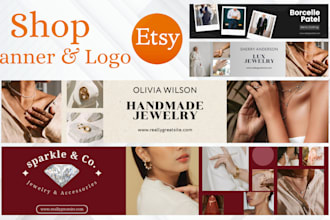 design your etsy shop banner etsy logo ecommerce, shopify banner, etsy shop kit