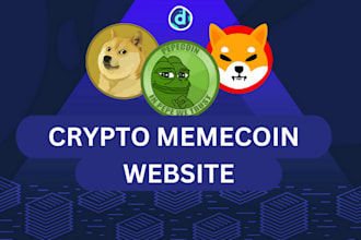 design memecoin landing page, crypto website, memecoin website, token website