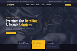 design car detailing website auto detailing website auto repair car wash website