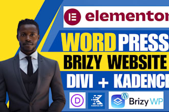 create fix wordpress website template wp customize brizy breakdance kadence divi
