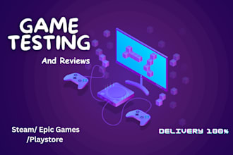 review your PC or android game for bugs and give feedback