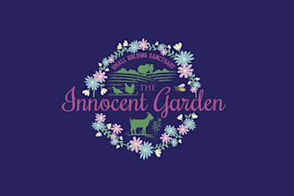 design farm animals bees logo