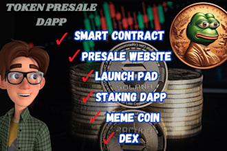 create solana memecoin smart contract ico presale website staking dapp brc20
