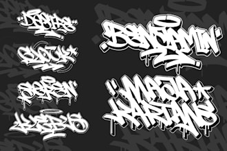 do awsome graffiti handstyle tag logo for your brand