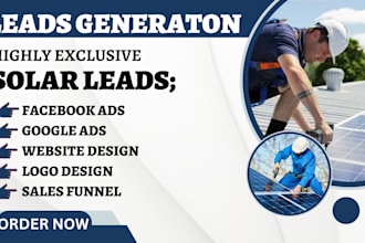 generate highly exclusive solar leads roofing google ads solar facebook ads logo