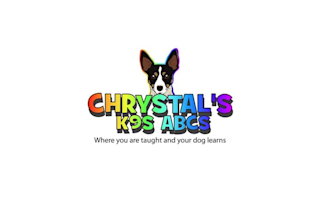 design fun rainbow friendly dog training logo