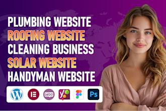 build responsive plumbing, roofing, cleaning business, solar or handyman website