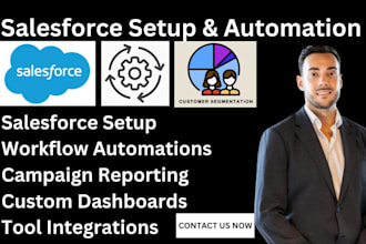 setup salesforce marketing automations, campaign tracking, customer segmentation