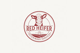 create playful clean mobile veterinary clinic logo design