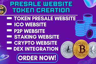 develop presale token crypto website, pumpfun ico staking p2p memecoin website