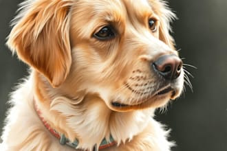 draw watercolor pet portrait