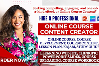 develop online course content lesson plan course curriculum on thinkific website