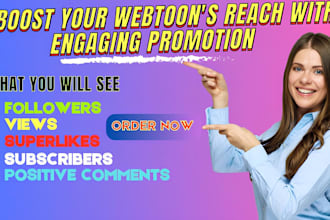 promote organically your webtoon comics, webcomics, tapas, manga, voyceme