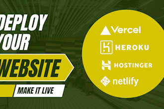 deploy your react js website to vercel, netlify, or render