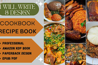 design, and write recipes for cookbook recipe book and ebook