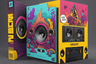 draw cool cartoon mixtape or album cover