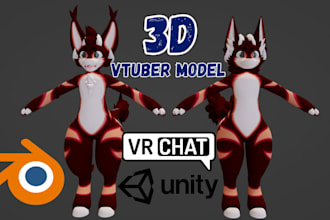 create quality vrc avatar world upload, vr game  avatar furry vr character model