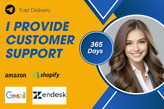 provide customer care support  via email and chat for airbnb, shopify and ebay