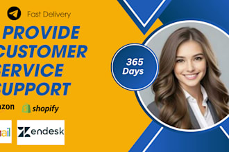 provide customer care support  via email and chat for airbnb, shopify and ebay