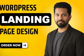 do responsive wordpress landing page design , elementor landing page design