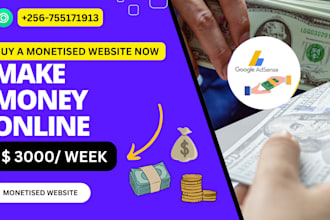 sell a monetized website with google adsense