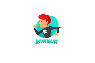 design amazing gaming runner logo