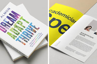modern book cover and layout for print and ebook formats