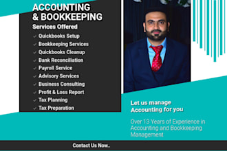 do accounting and bookkeeping including bank reconciliation
