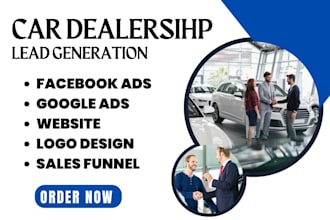 generate leads car dealership website google ads car rental facebook ads logo