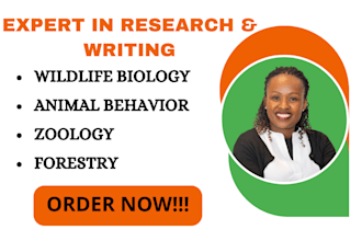 research and write on wildlife biology, animal behavior, zoology and forestry