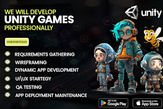 unity games developer,complete 2d 3d games, unity games upgradation,maintenance