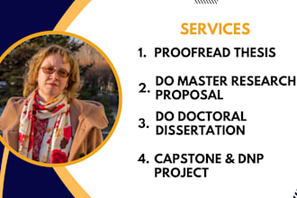 proofread thesis, master research proposal, doctoral dissertation and capstone