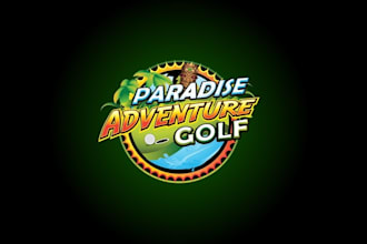 create paradise adventure golf logo design