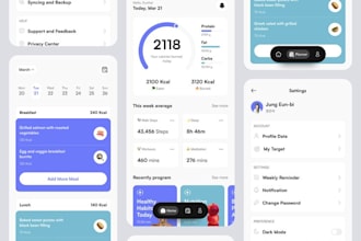 create therapy app, calories tracking app, ai diabetes tracking app or website