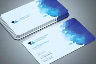 do professional modern  business card or visiting card design