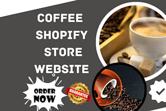 build coffee shopify coffee website brand tea product package label design store