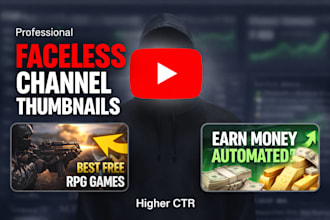 design youtube thumbnails for faceless channel