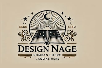 make a creative publisher book logo design