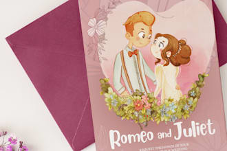 draw a wedding illustration