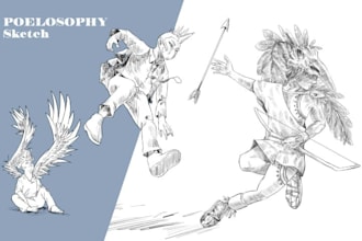 draw creative illustration with unlimited revisions