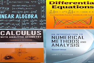 help in numerical analysis method,linear algebra, differential equation,calculus