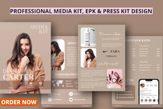 design press kit, epk, and media kit for influencers, brands and artists
