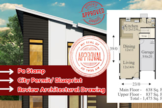 do city permit ready architectural drawing mep and structural design