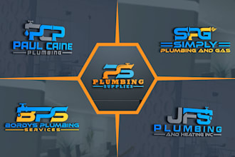 do minimalist plumbing heating cleaning hvac oil gas logo