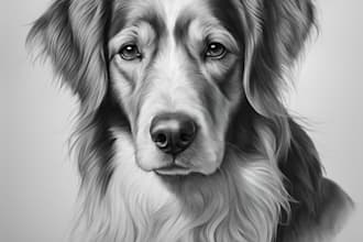 draw realistic portraits of your cat, dog or any pets by pencil