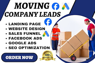 generate hot moving lead logistics moving company towing leads google ads